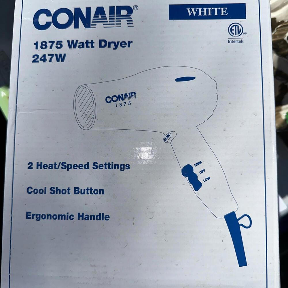 CONAIR 247W Hairdryer Handheld White 1875 Watts